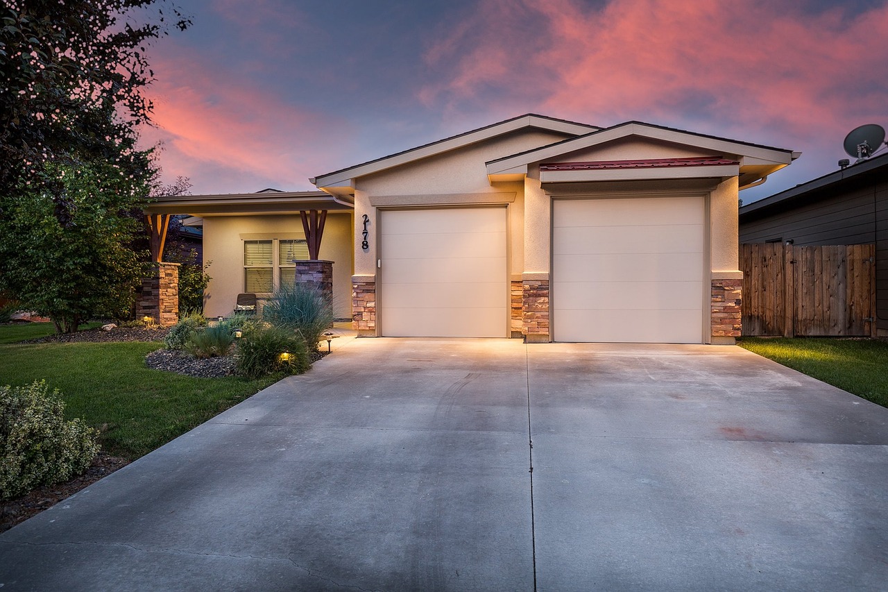 a house with a garage